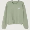 American Vintage Sweater Groen IZU03AE25