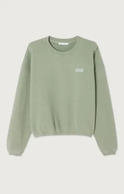 American Vintage Sweater Groen IZU03AE25