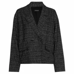 Caroline Biss Blazer Tweed Zwart 4820