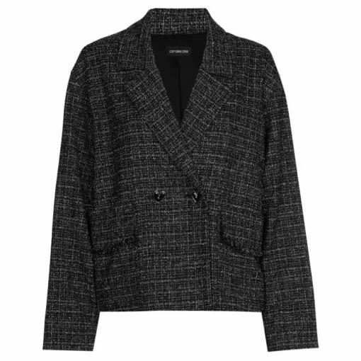 Caroline Biss Blazer Tweed Zwart 4820