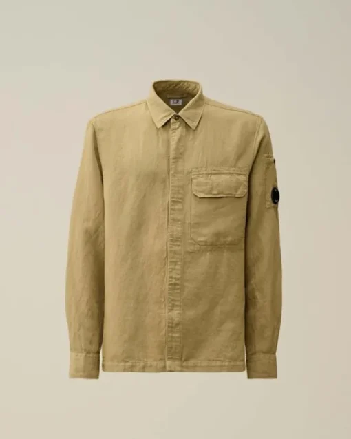 CP Company Shirtjacket Linnen Beige 18CMOS243A