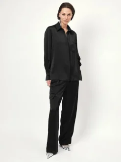 Dante 6 Blouse Louda Satin Zwart