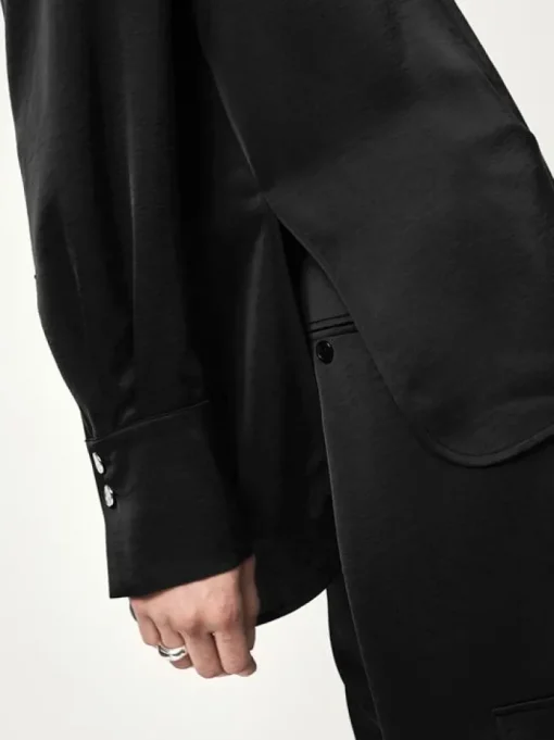 Dante 6 Blouse Louda Satin Zwart