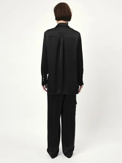 Dante 6 Blouse Louda Satin Zwart