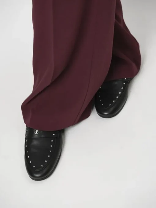 Dante 6 Broek Lucas Wide Leg Wijnrood