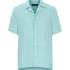 Drykorn Bijan Linnen Hemd Aqua 47356