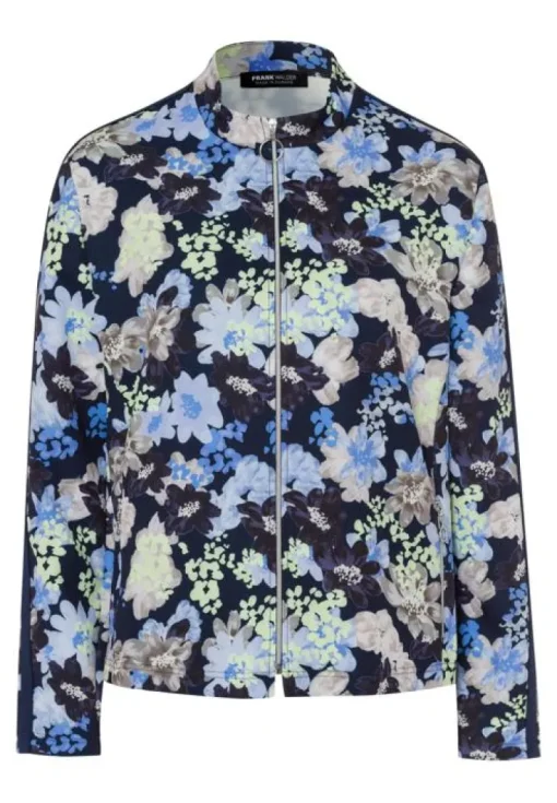 Frank Walder Vest Blauw Dessin