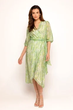 Freebird Jurk Blossom Midi Wv-Abstract-Vis-AOP-24-1