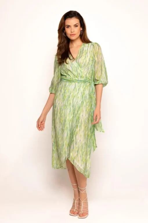 Freebird Jurk Blossom Midi Wv-Abstract-Vis-AOP-24-1