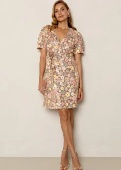 Freebird Jurk Dieke Ss F-Jer-Sequin-Flower-25-2