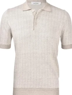 Gran Sasso Knitted Polo Beige 57116/18659