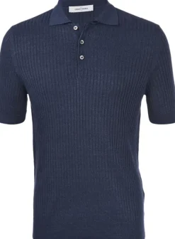 Gran Sasso Knitted Polo Blauw 57118/18641