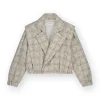 Homage Cropped Jacket Ecru Dessin