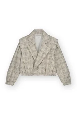 Homage Cropped Jacket Ecru Dessin