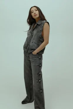 Homage Gilet Grijs H-CW24-M01 Denim