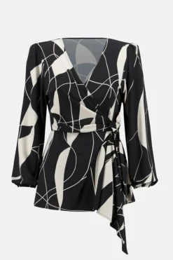 Joseph Ribkoff Blouse Zwart Dessin 233033