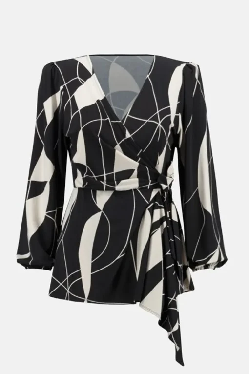 Joseph Ribkoff Blouse Zwart Dessin 233033