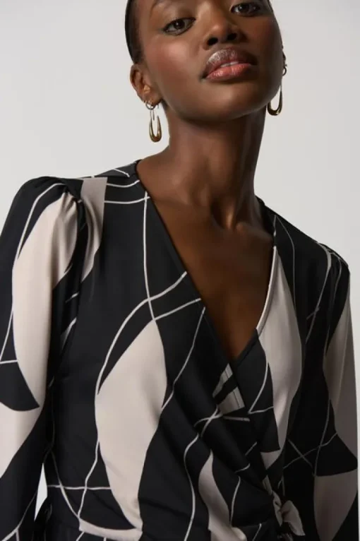 Joseph Ribkoff Blouse Zwart Dessin 233033