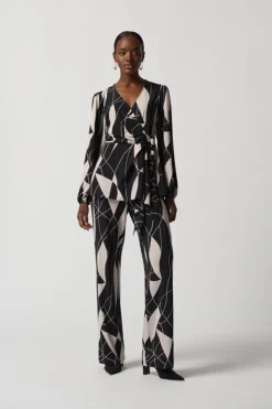 Joseph Ribkoff Blouse Zwart Dessin 233033