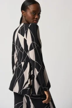 Joseph Ribkoff Blouse Zwart Dessin 233033