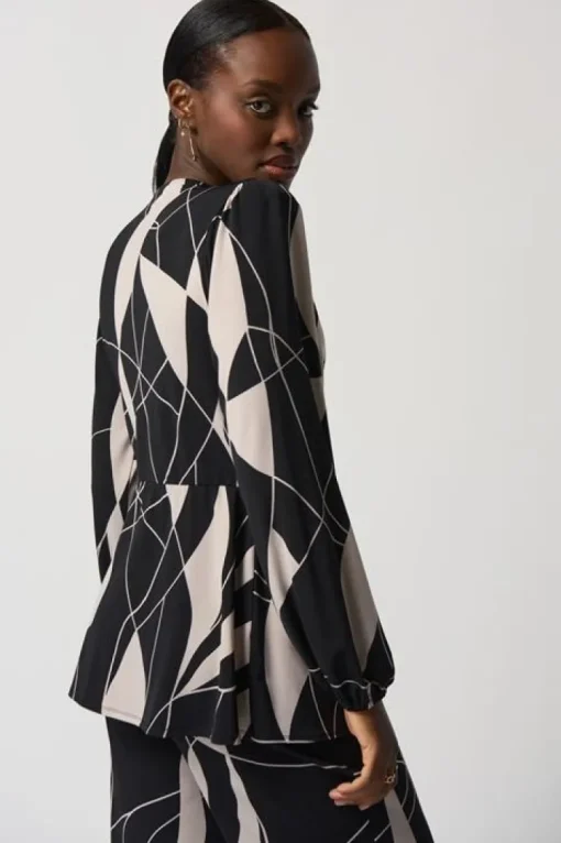 Joseph Ribkoff Blouse Zwart Dessin 233033