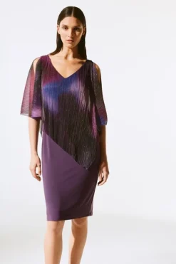 Joseph Ribkoff Jurk 243718 Paars Dessin