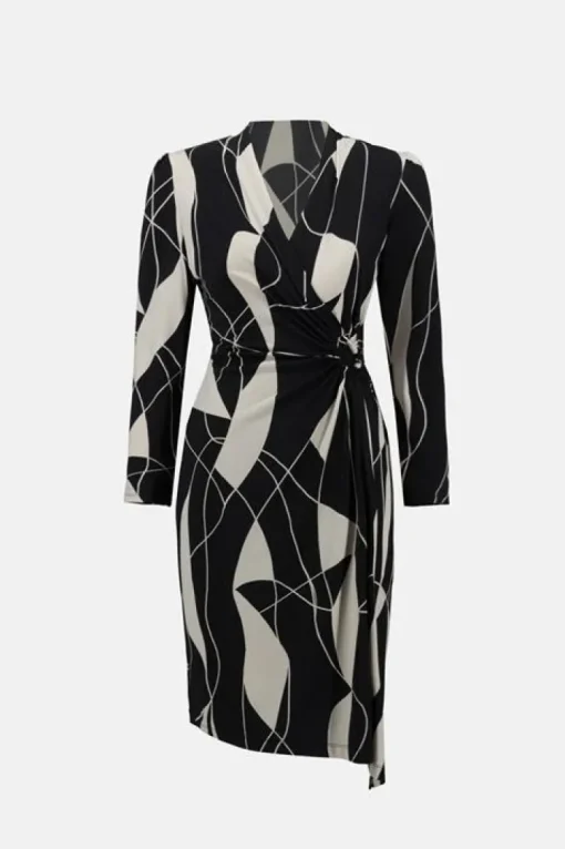 Joseph Ribkoff Jurk Zwart Dessin 233104