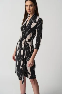 Joseph Ribkoff Jurk Zwart Dessin 233104