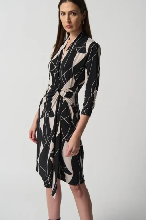 Joseph Ribkoff Jurk Zwart Dessin 233104