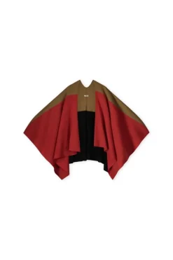 KYRA Accessoire Colorblock poncho-w24