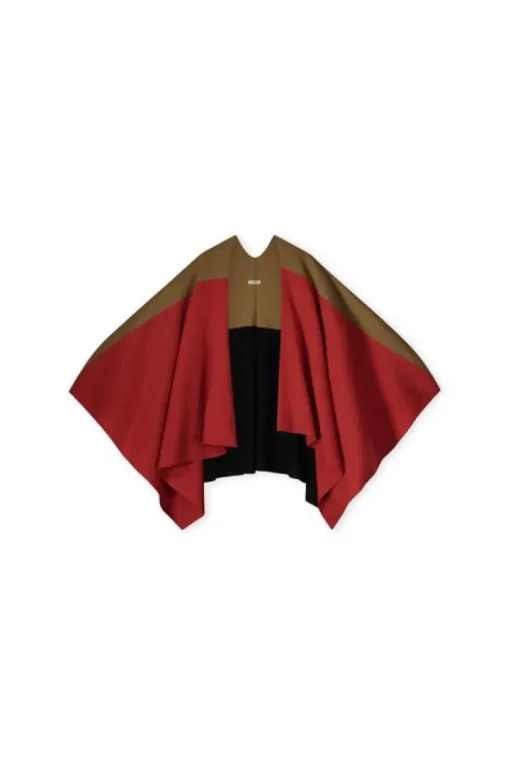KYRA Accessoire Colorblock poncho-w24