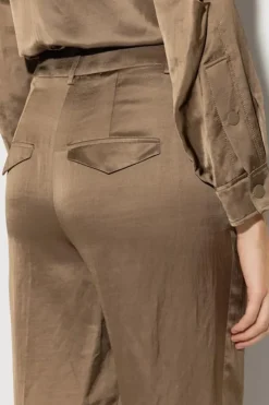Luisa Cerano Pantalon Bruin Zijde 698668/3596