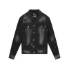 Malelions Stained Denim Jacket Zwart