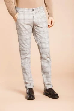 Mason's Pantalon Grijs Ruit CBE718