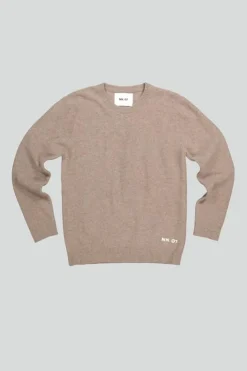 NN07 Wollen Crewneck Pullover Bruin Nigel 6585