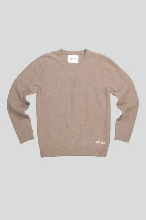 NN07 Wollen Crewneck Pullover Bruin Nigel 6585