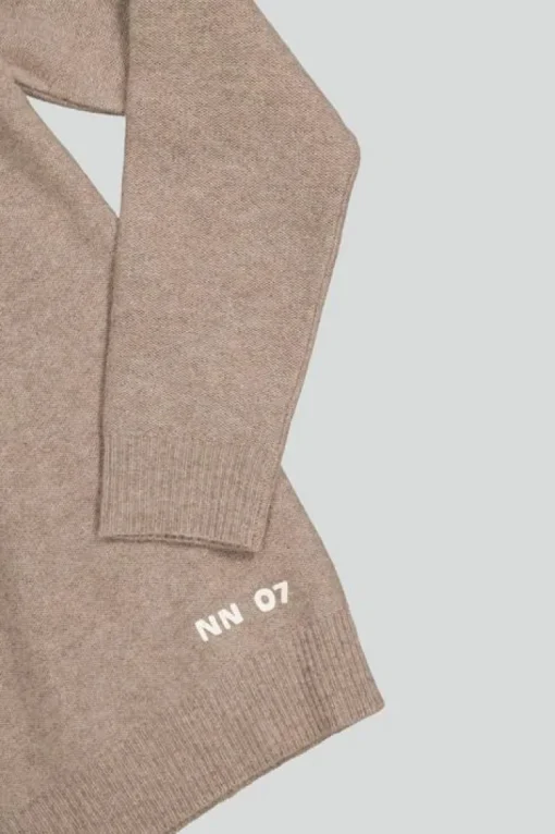 NN07 Wollen Crewneck Pullover Bruin Nigel 6585