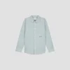 Olaf Stripe Oxford Shirt M180308 Groen Dessin