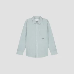 Olaf Stripe Oxford Shirt M180308 Groen Dessin