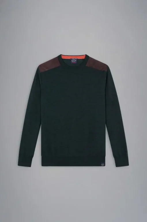 Paul & Shark Crewneck Sweater Groen 13311040
