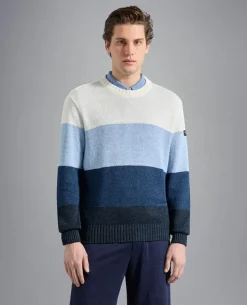Paul & Shark crewneck sweater Blauw Dessin 23411514