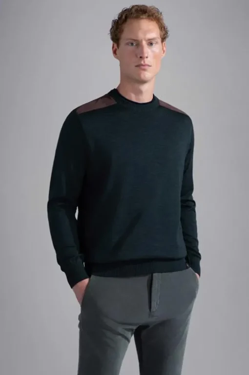 Paul & Shark Crewneck Sweater Groen 13311040