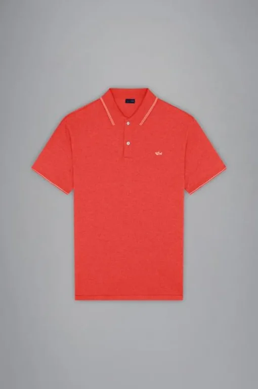 Paul & Shark Knitted Piqué Polo Rood 24411229