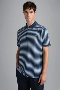 Paul & Shark Knitted Piqué Polo Blauw 24411236