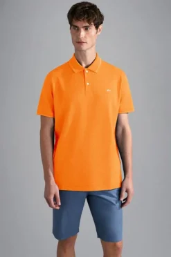 Paul & Shark Knitted Piqué Polo Oranje 24411229