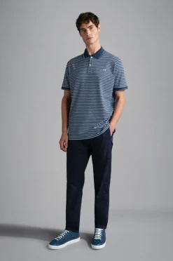 Paul & Shark Knitted Piqué Polo Blauw 24411236