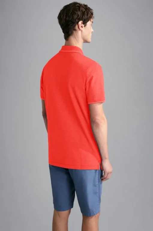 Paul & Shark Knitted Piqué Polo Rood 24411229