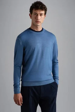 Paul & Shark Knitted Wool crewneck Blauw 21411573
