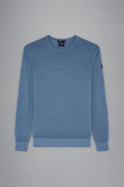 Paul & Shark Knitted Wool crewneck Blauw 21411573