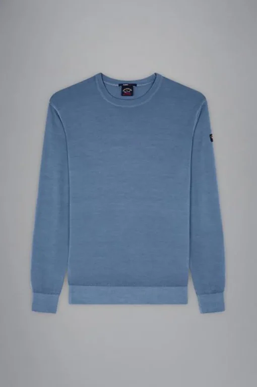 Paul & Shark Knitted Wool crewneck Blauw 21411573